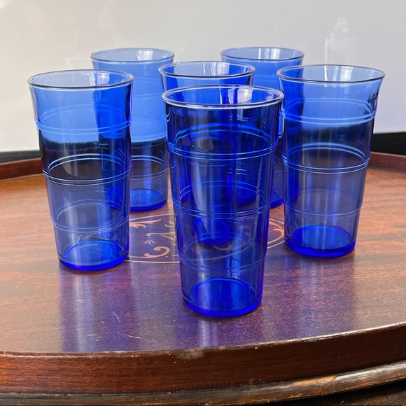 Other - 💥Vintage💥Hazel Atlas Stacked Panel Glasses— Set Of Six